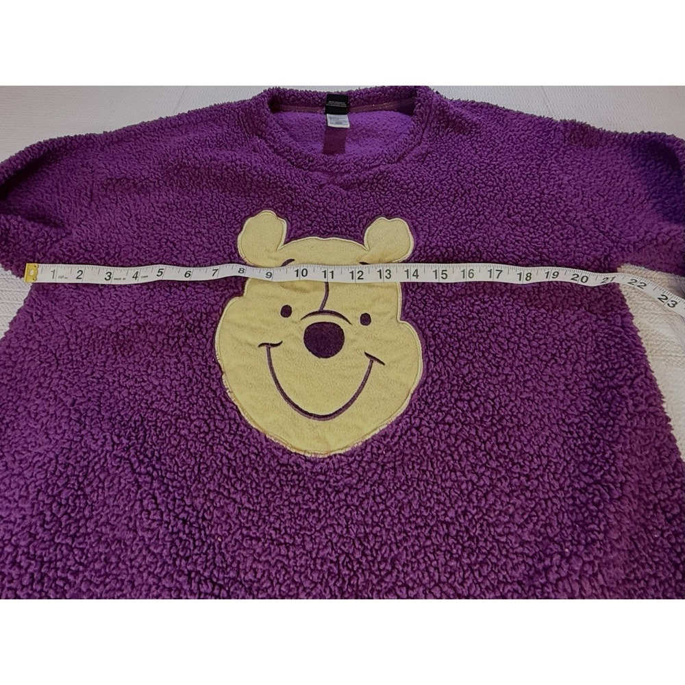 Disney Winnie the Pooh Purple Sherpa Kids M (8-10) Cozy Sleepwear Or Sweater - Picture 4 of 6